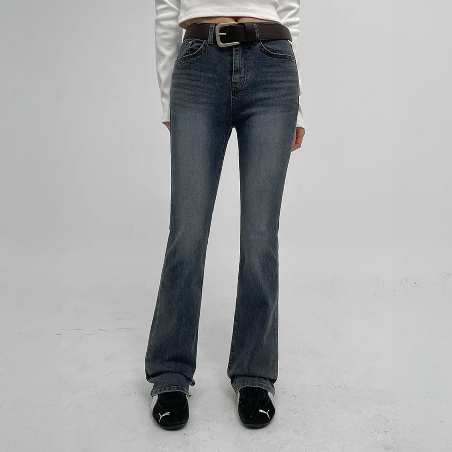 Denim Long Slim Bootcut Jeans – Daily Essential