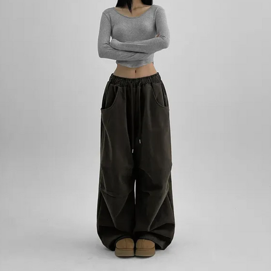 Gomei Rivet Wide-fit Banding Pants