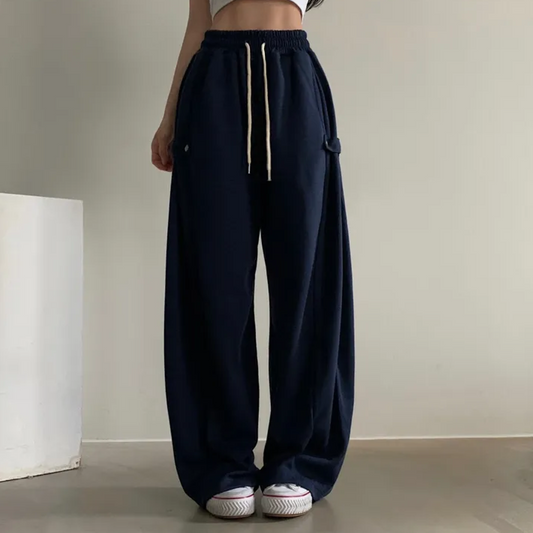 Snap-Button Wide-Leg Tracksuit Pants – 12 Colors