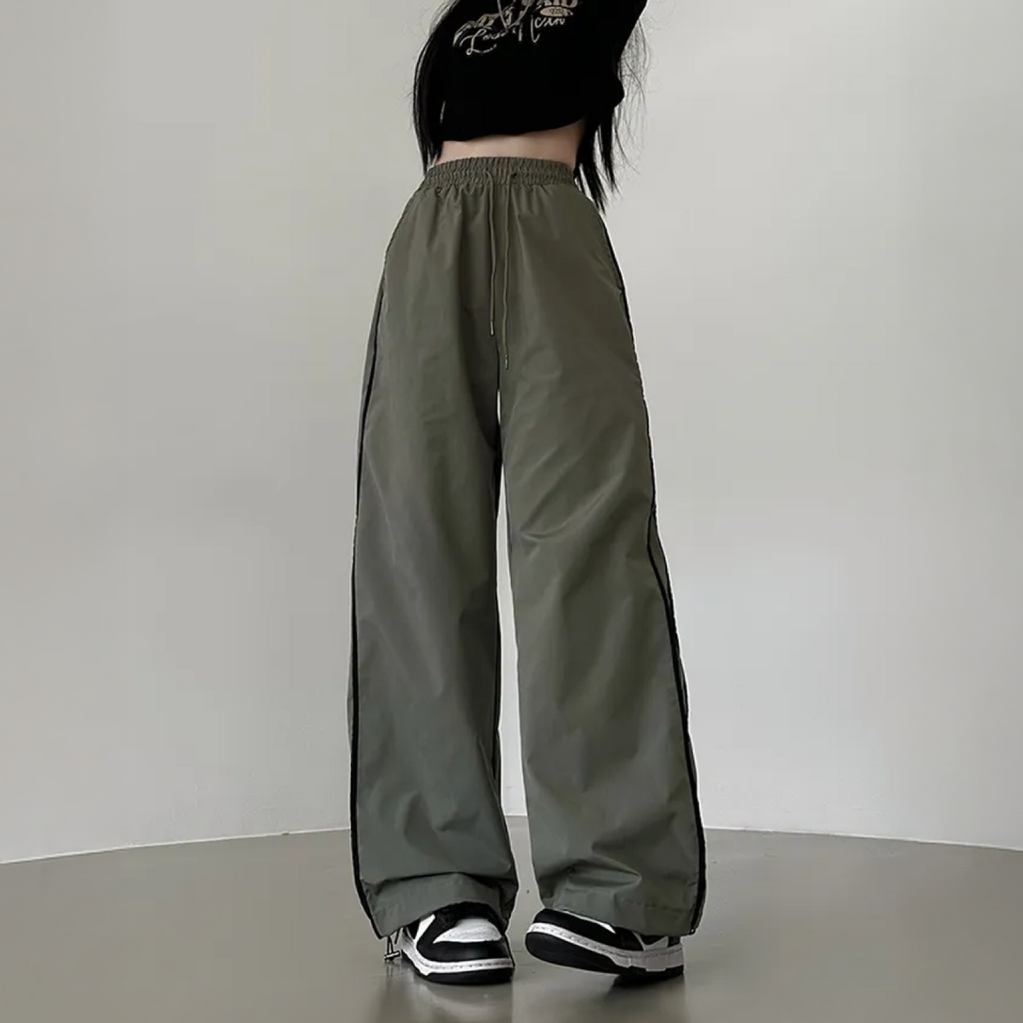 Wide-Banded Long Pants