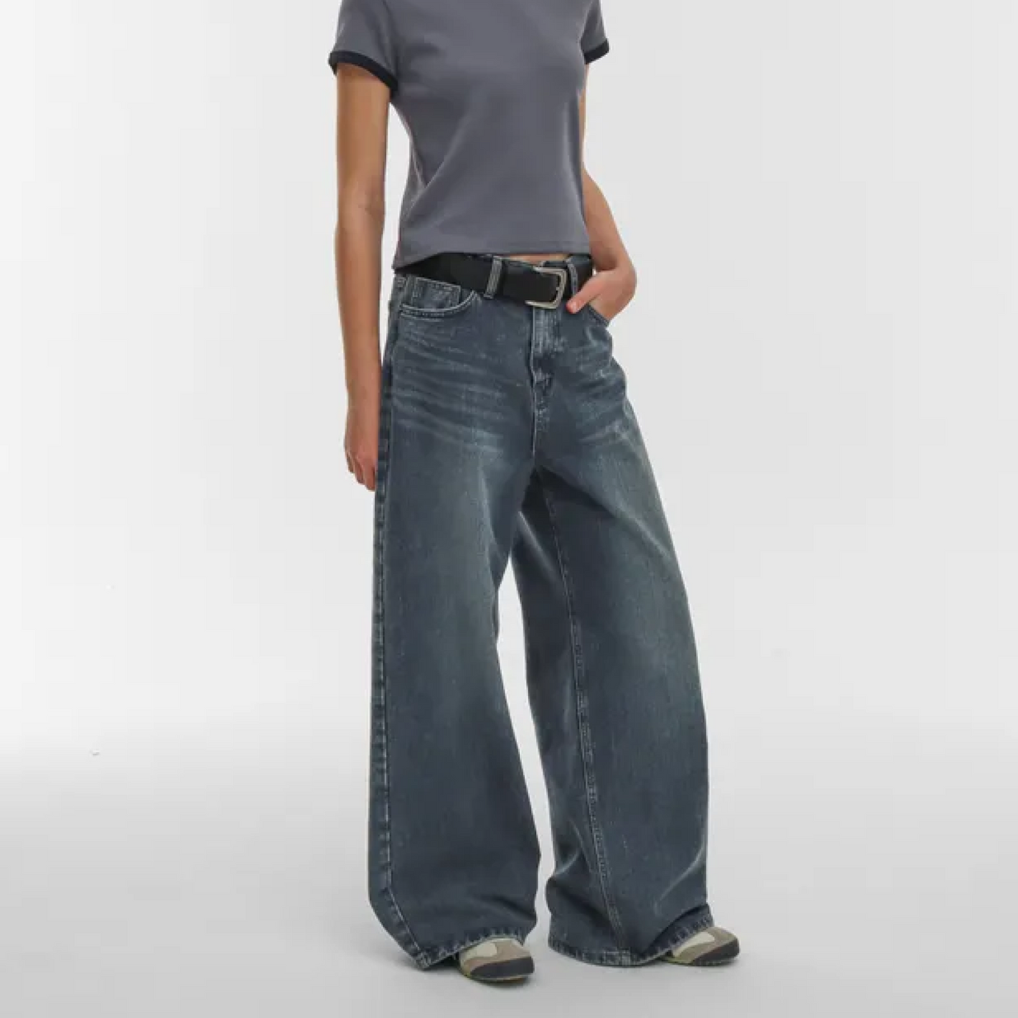 Cheton Cargo Banding Pants with Pockets – Long & Relaxed Fit