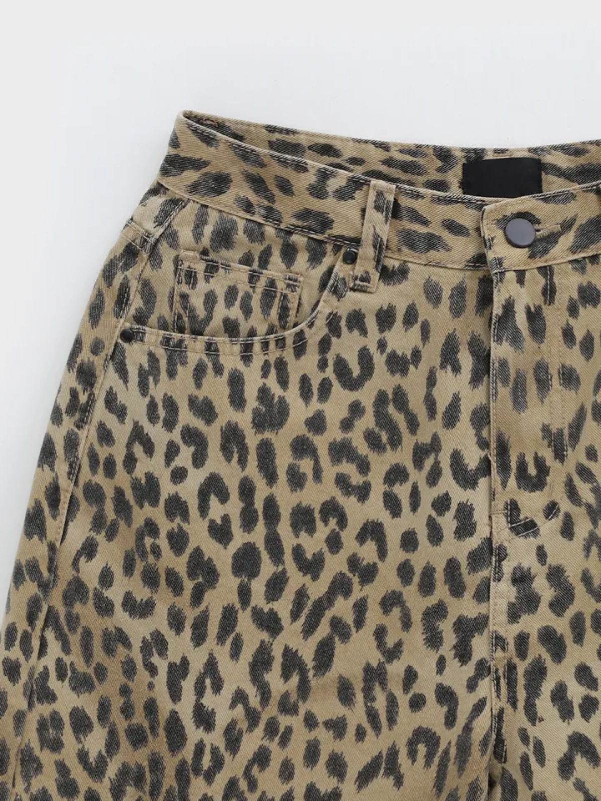 Oppaing Leopard Wide-fit Cotton Pants