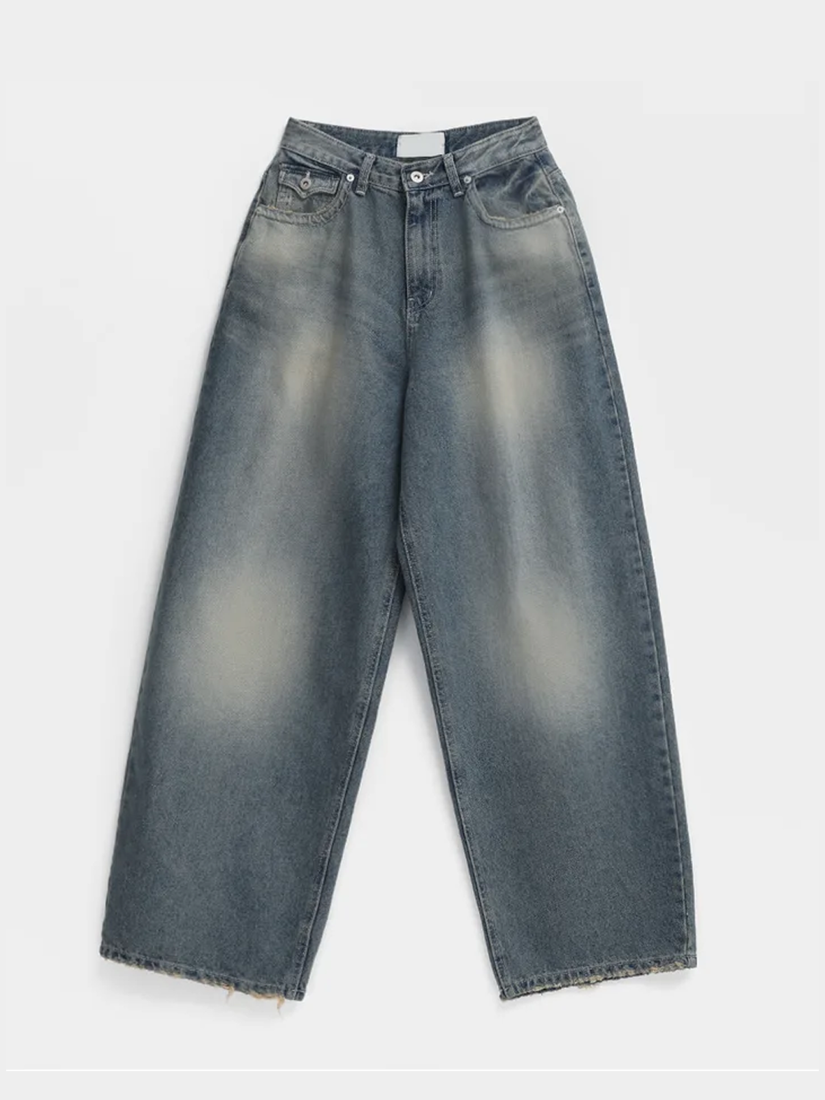 High-Waisted Wide-Leg Jeans with Pockets