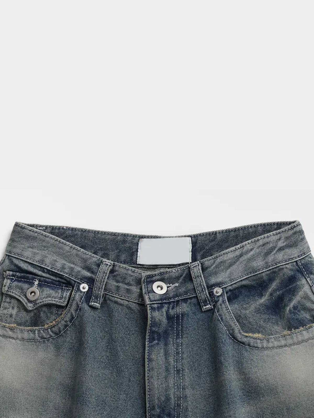 High-Waisted Wide-Leg Jeans with Pockets