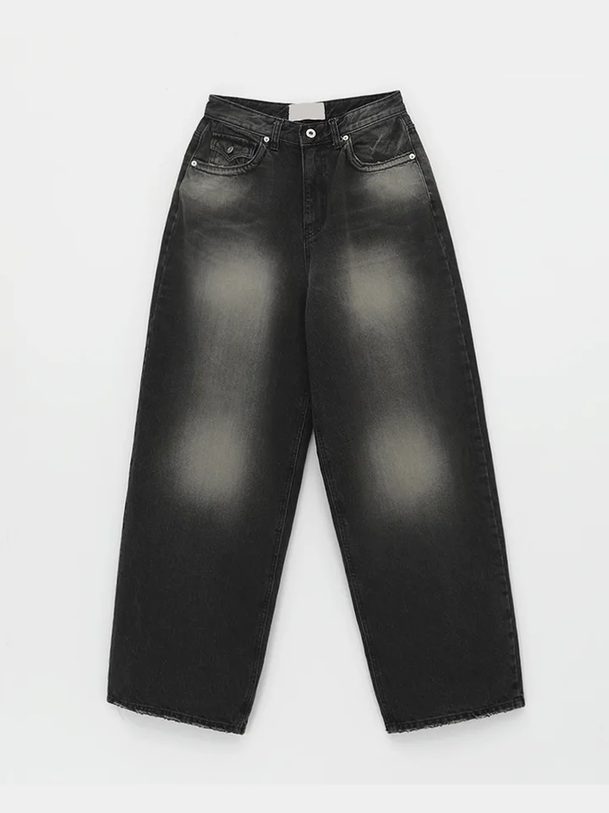 High-Waisted Wide-Leg Jeans with Pockets