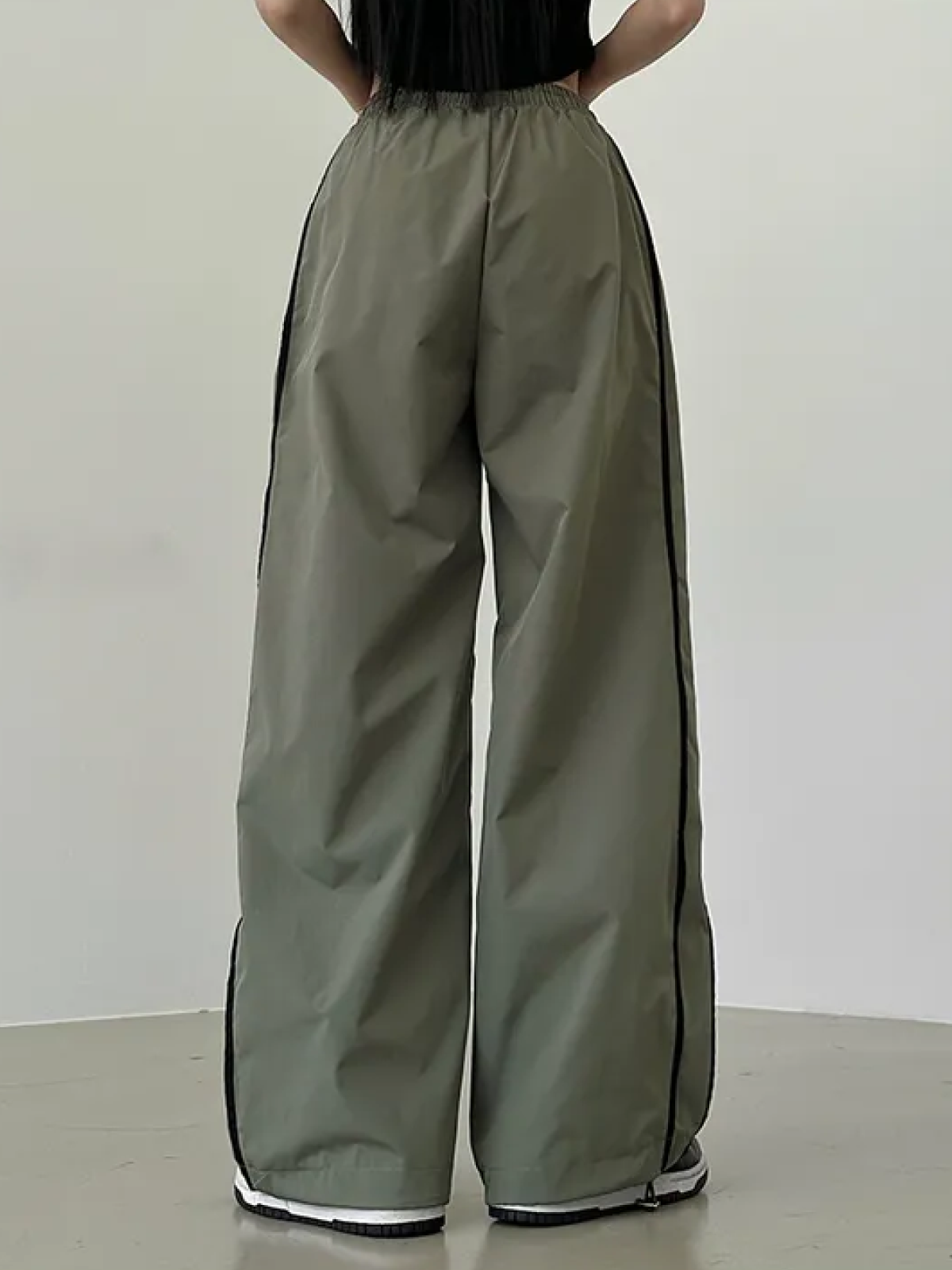 Wide-Banded Long Pants