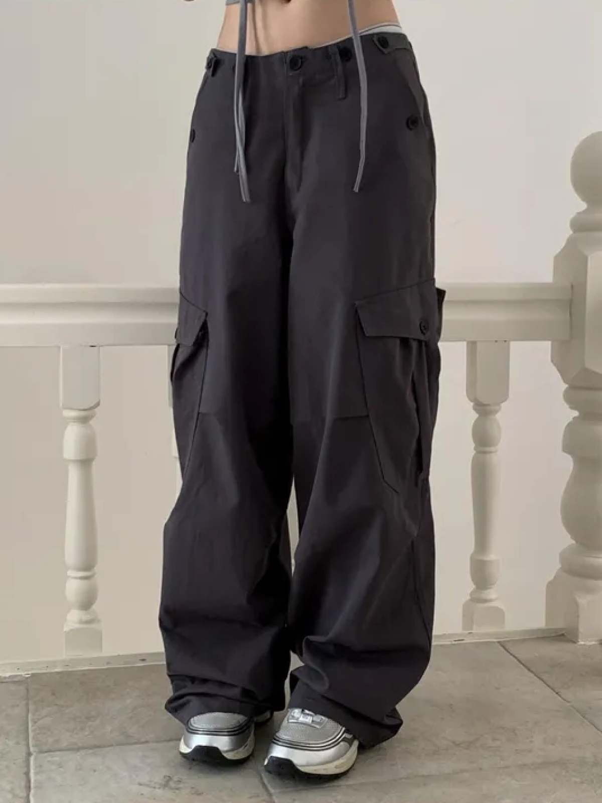 Big Cargo Two-Buckle Long Pants – 4 Colors