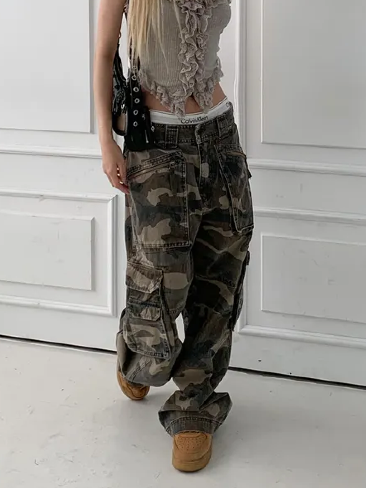 Military Camo Semi-Wide Cargo Pants – 3 Colors