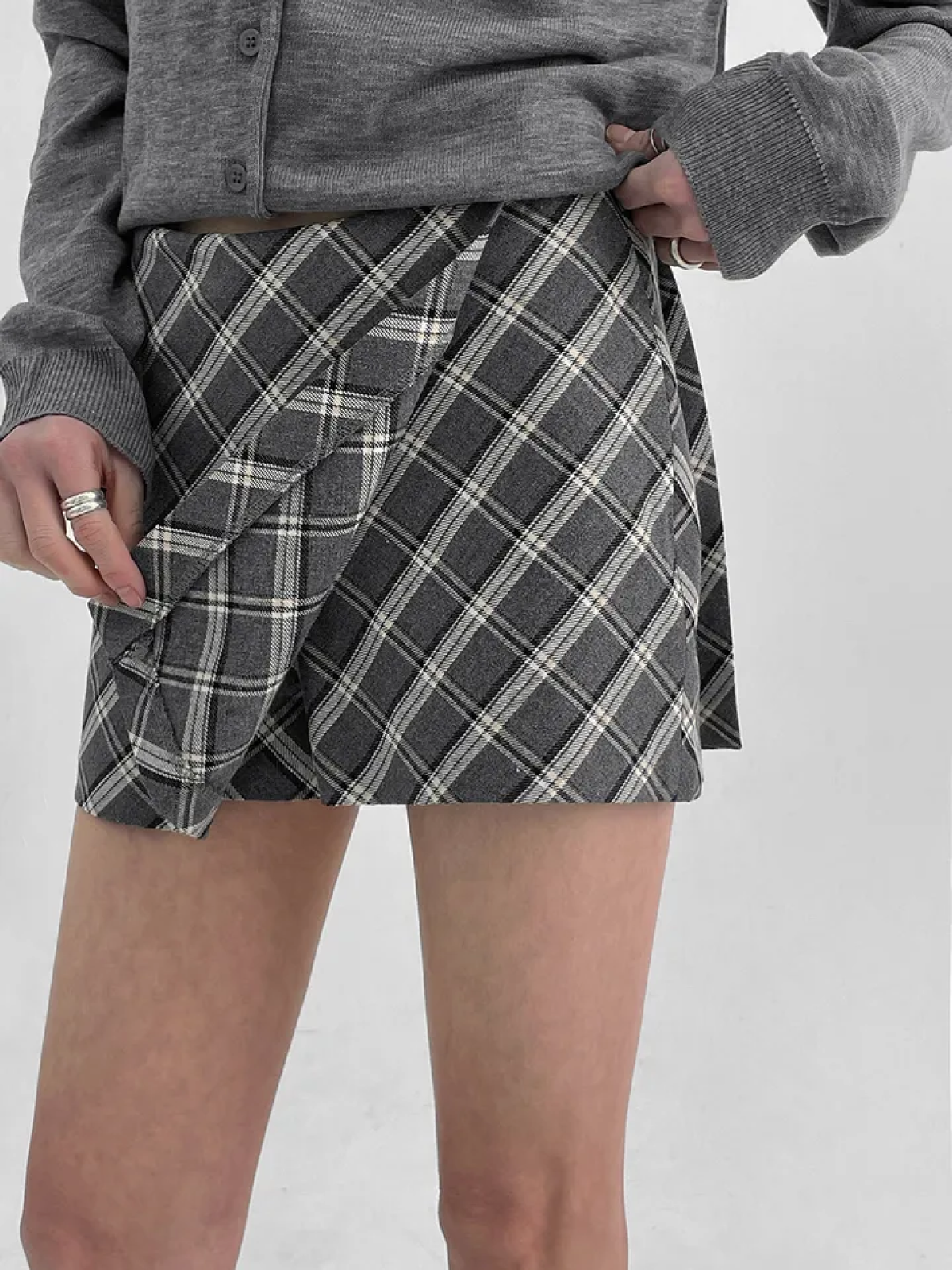 Lingel Check Mini Skirt Pants