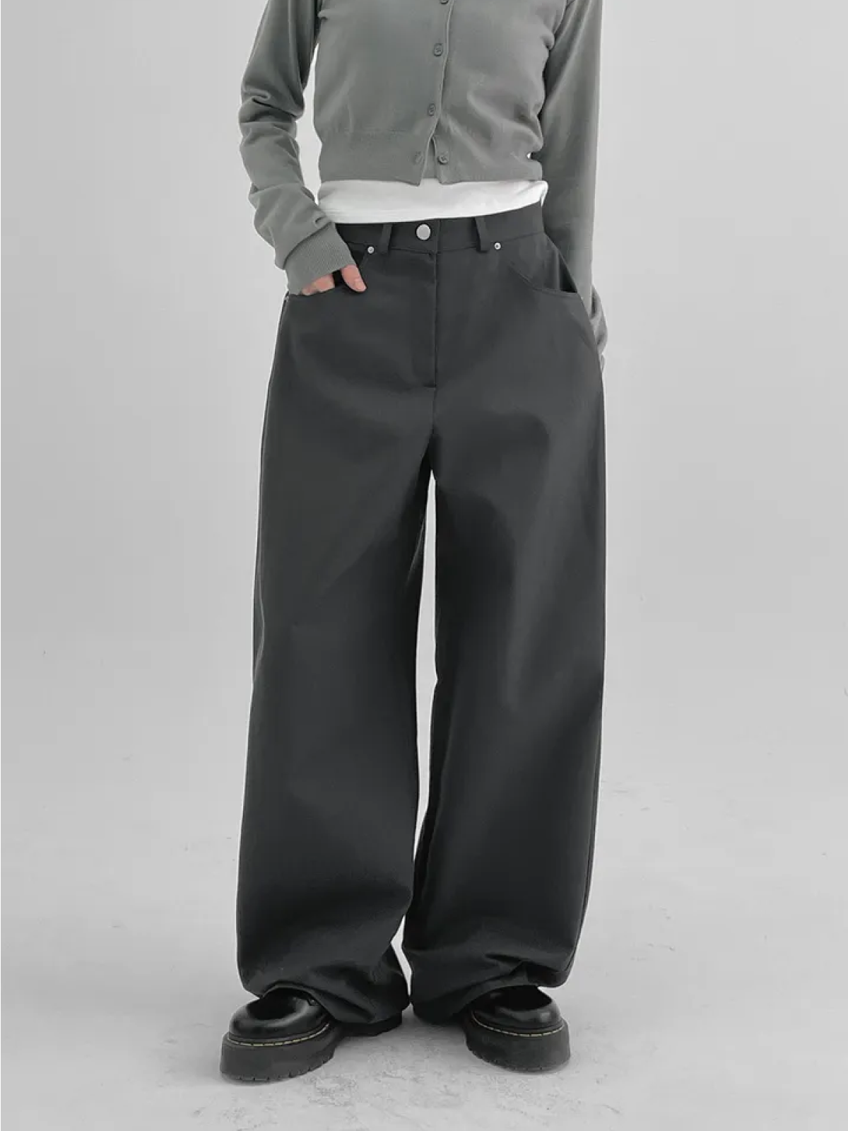 Devers Folding Wide-Leg Cotton Pants