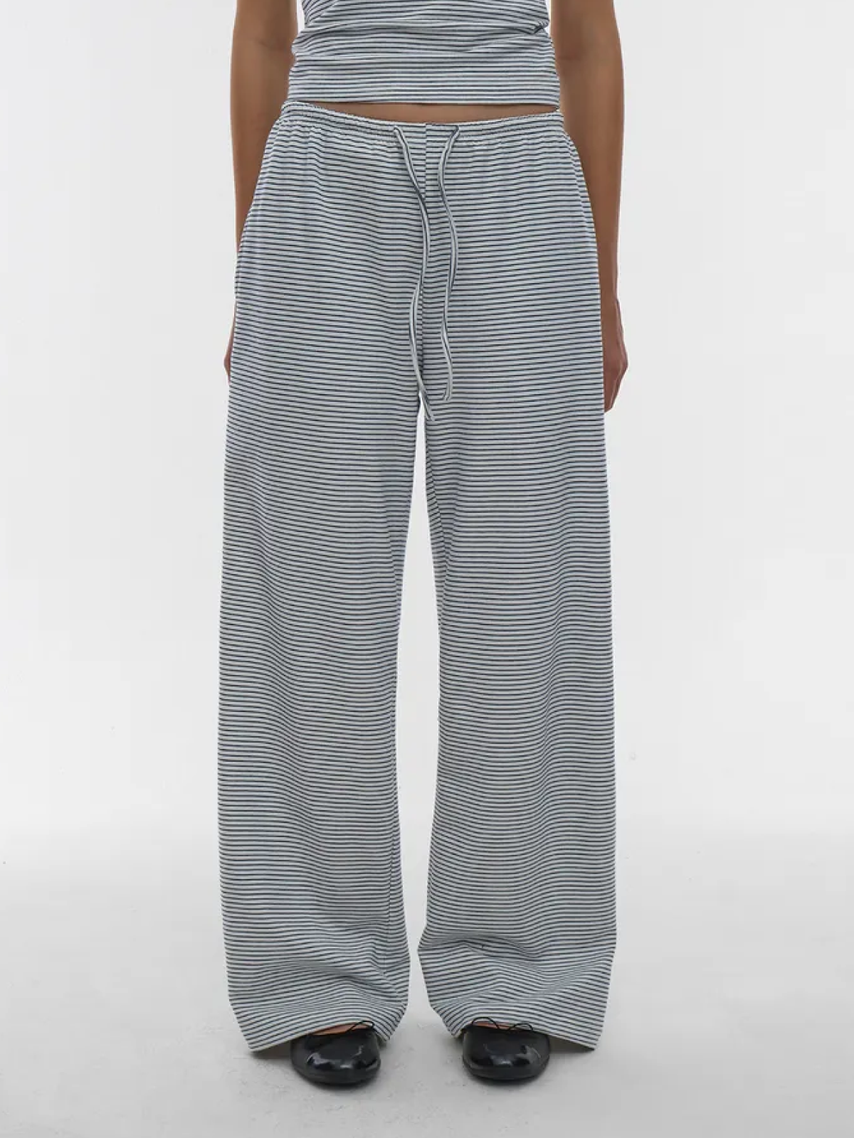 Striped Wide Banding Sweatpants