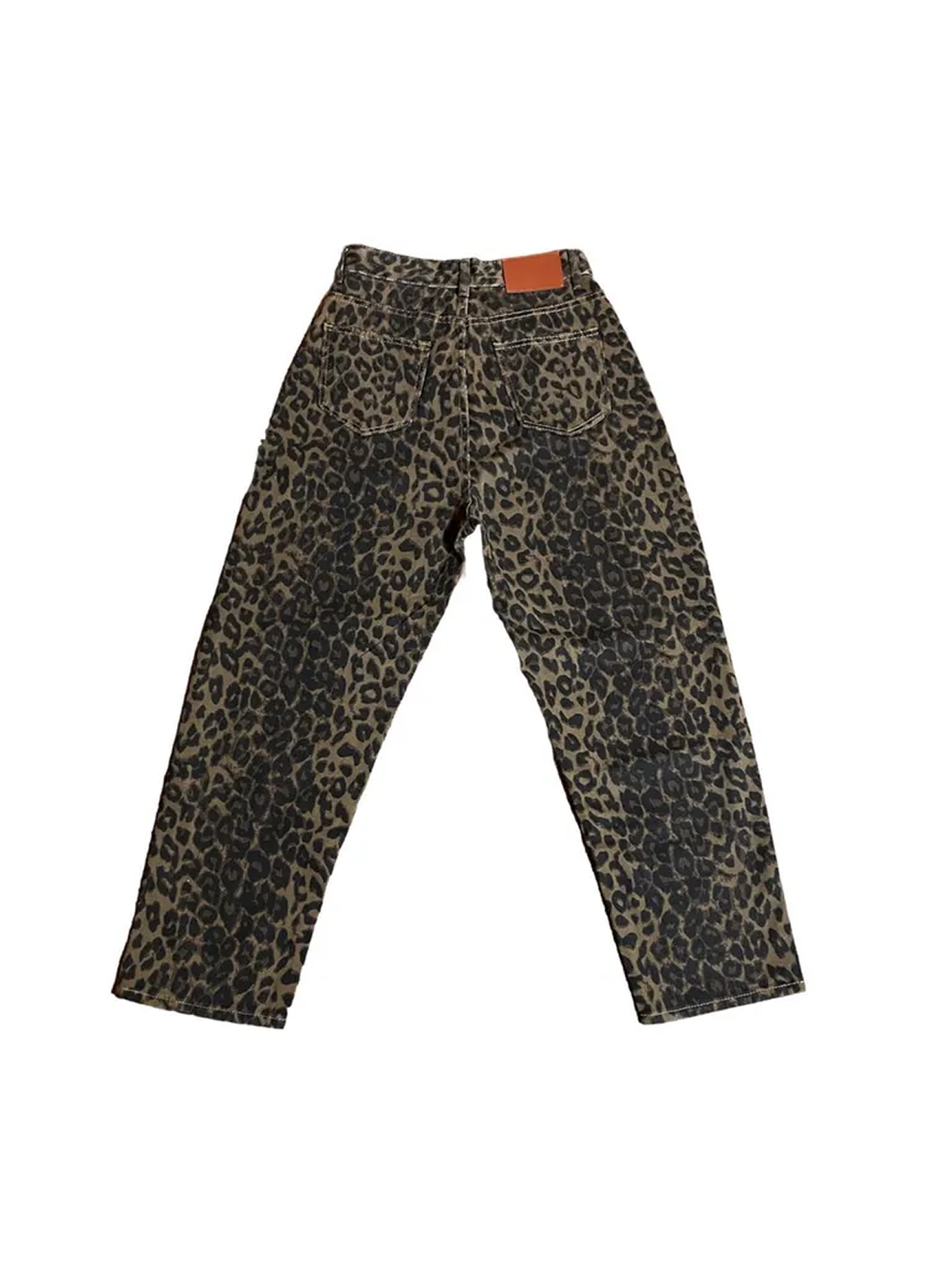 Vintage Y2K Wide Street Leopard Long Pants