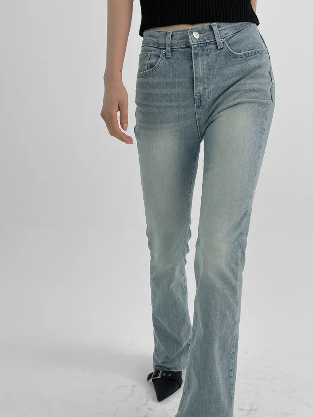 Denim Long Slim Bootcut Jeans – Daily Essential