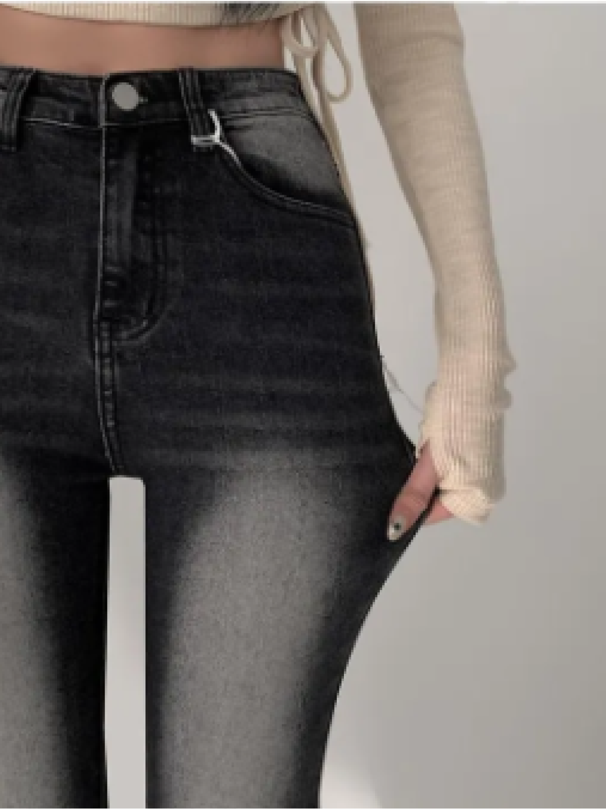 Custom High Waisted Semi-Bootcut Pants