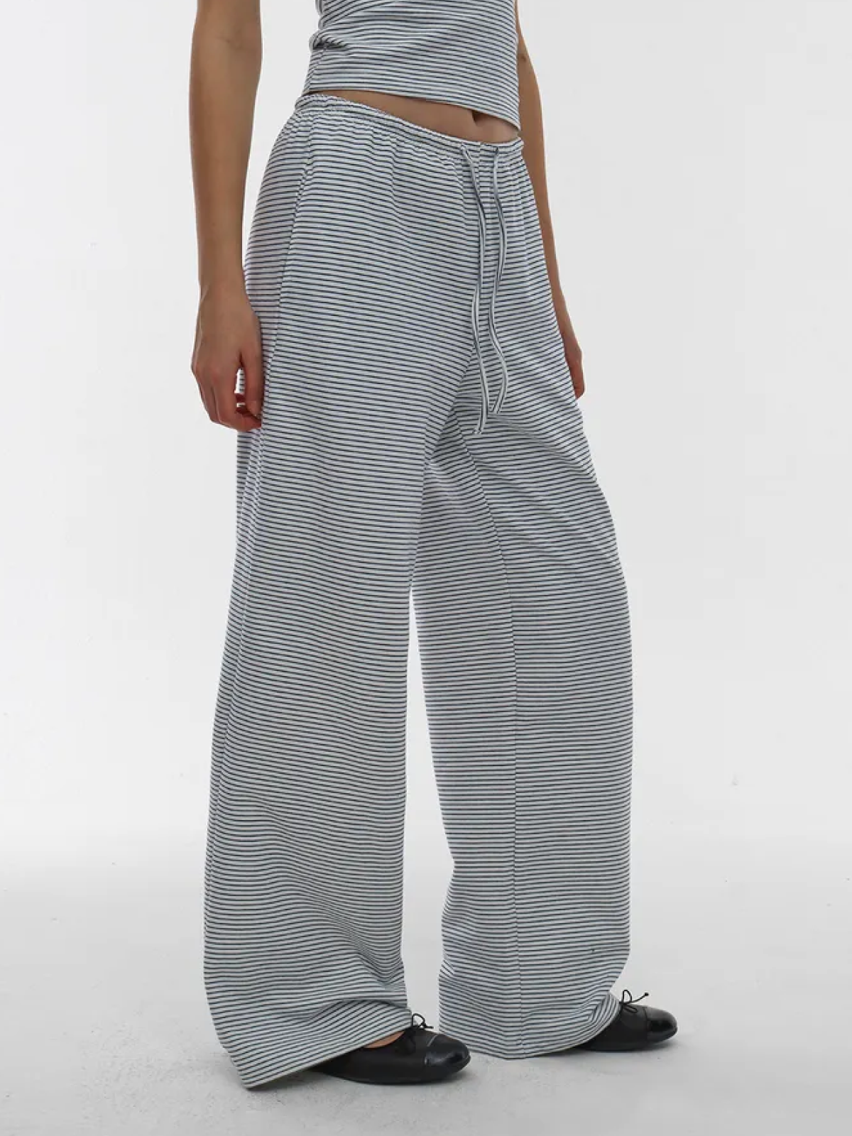 Striped Wide Banding Sweatpants