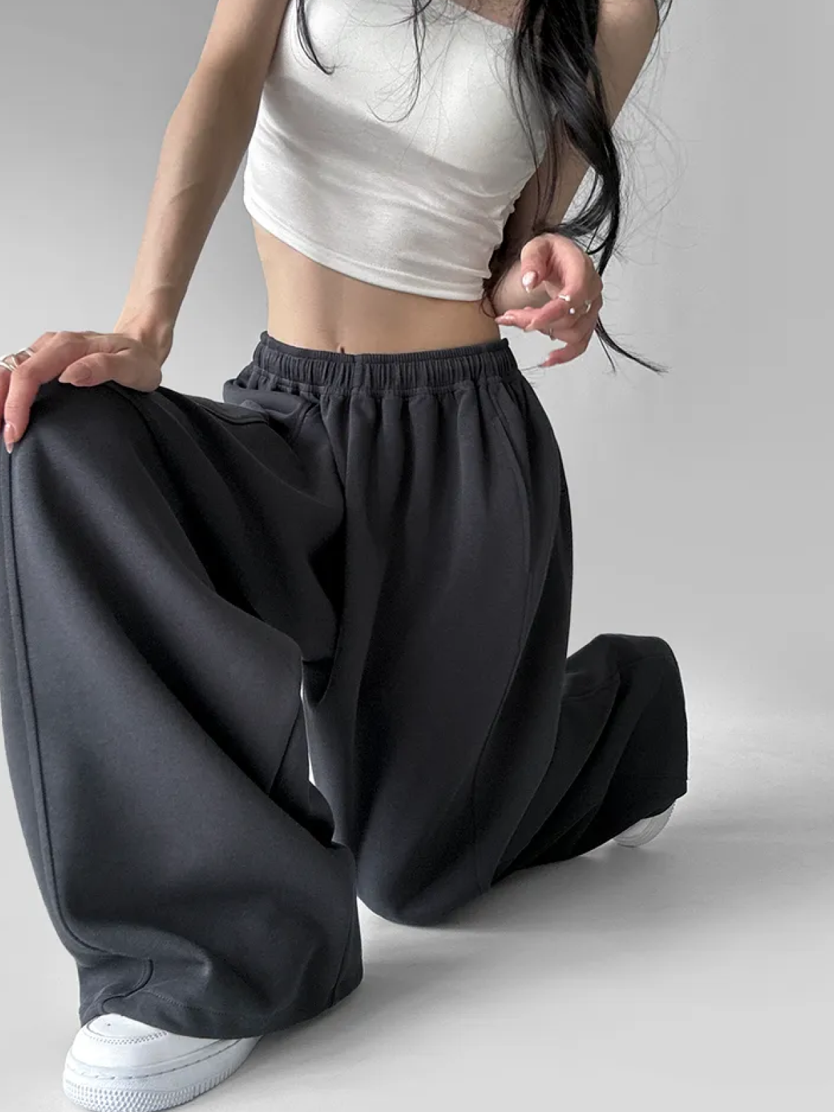 Wide-Side Volume Training Baggy Pants