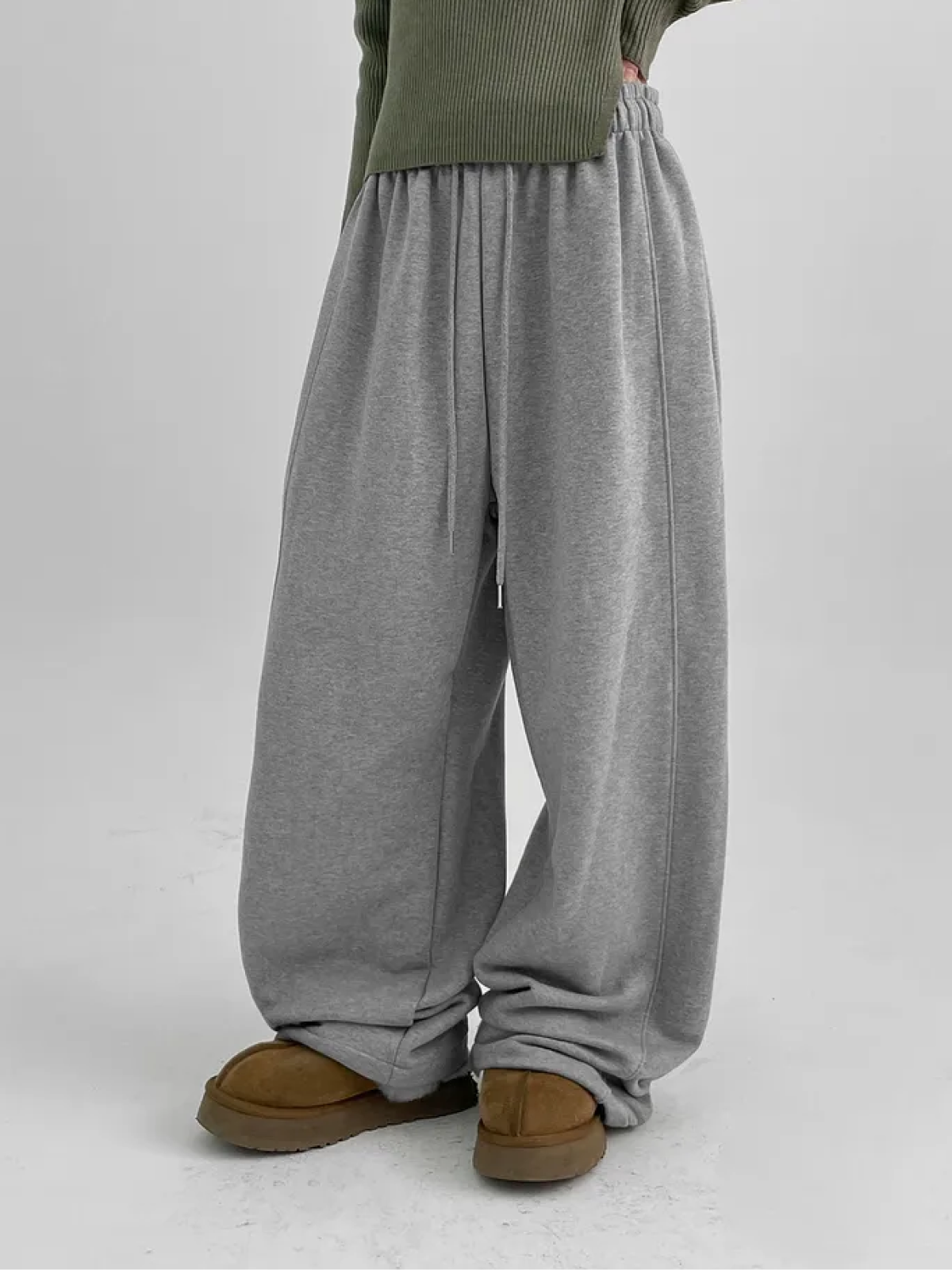 Baggy Wide-Leg Jogger Sweatpants