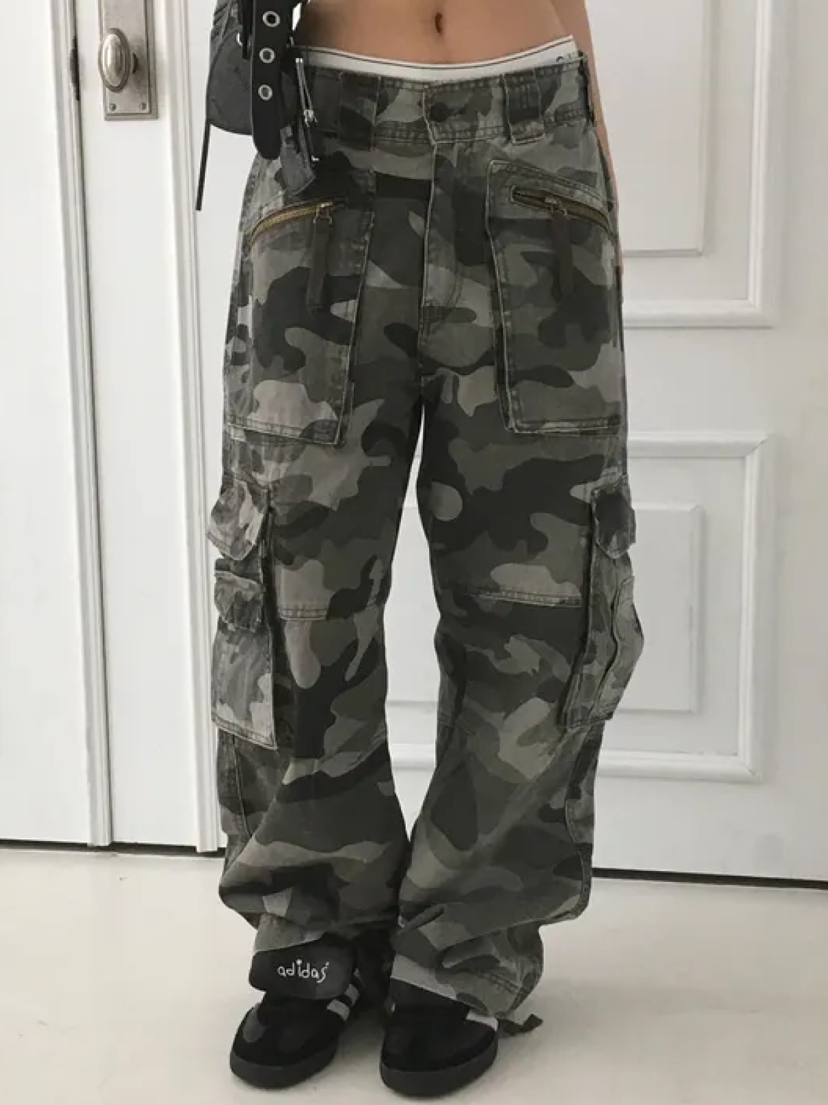 Military Camo Semi-Wide Cargo Pants – 3 Colors