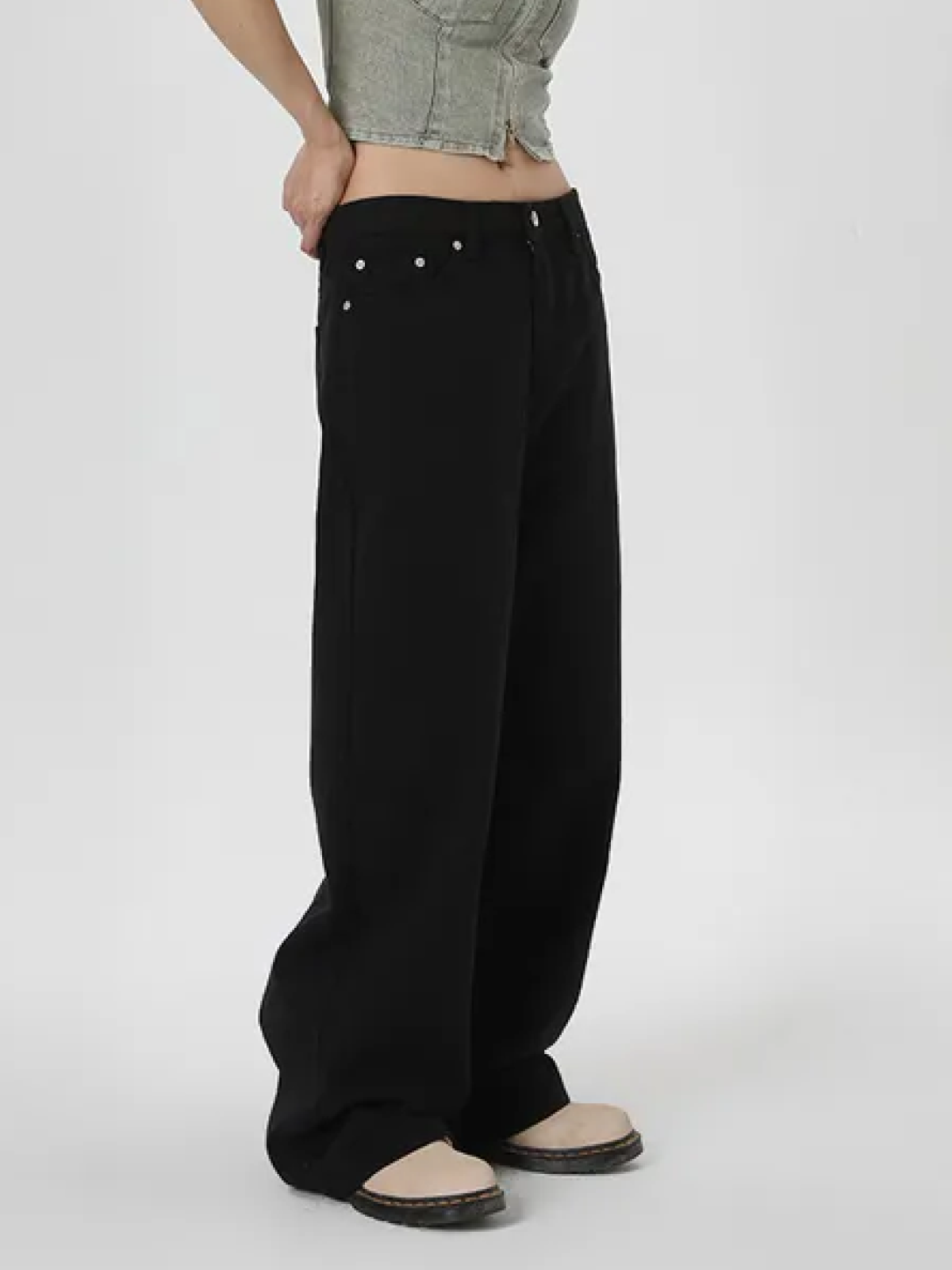 Wide Cotton Long Pants - Big Size