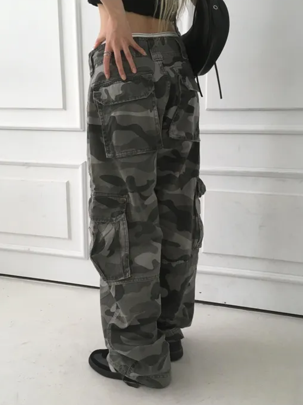 Military Camo Semi-Wide Cargo Pants – 3 Colors