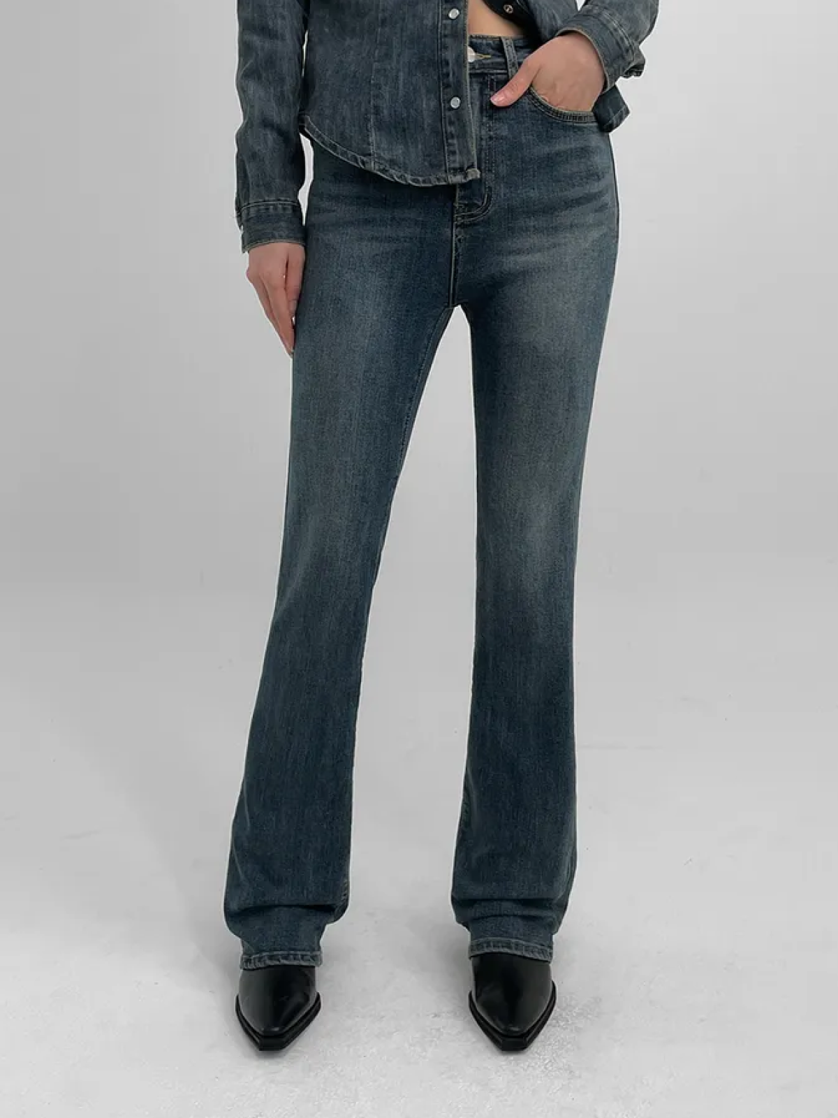 Denim Long Slim Bootcut Jeans – Daily Essential