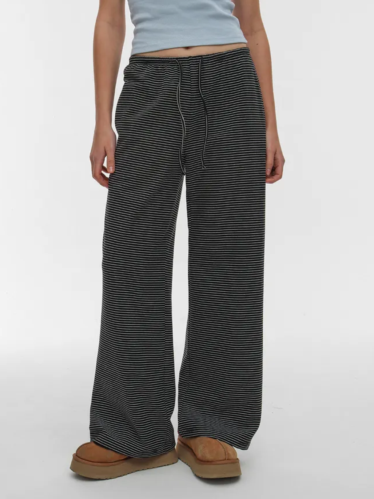 Striped Wide Banding Sweatpants