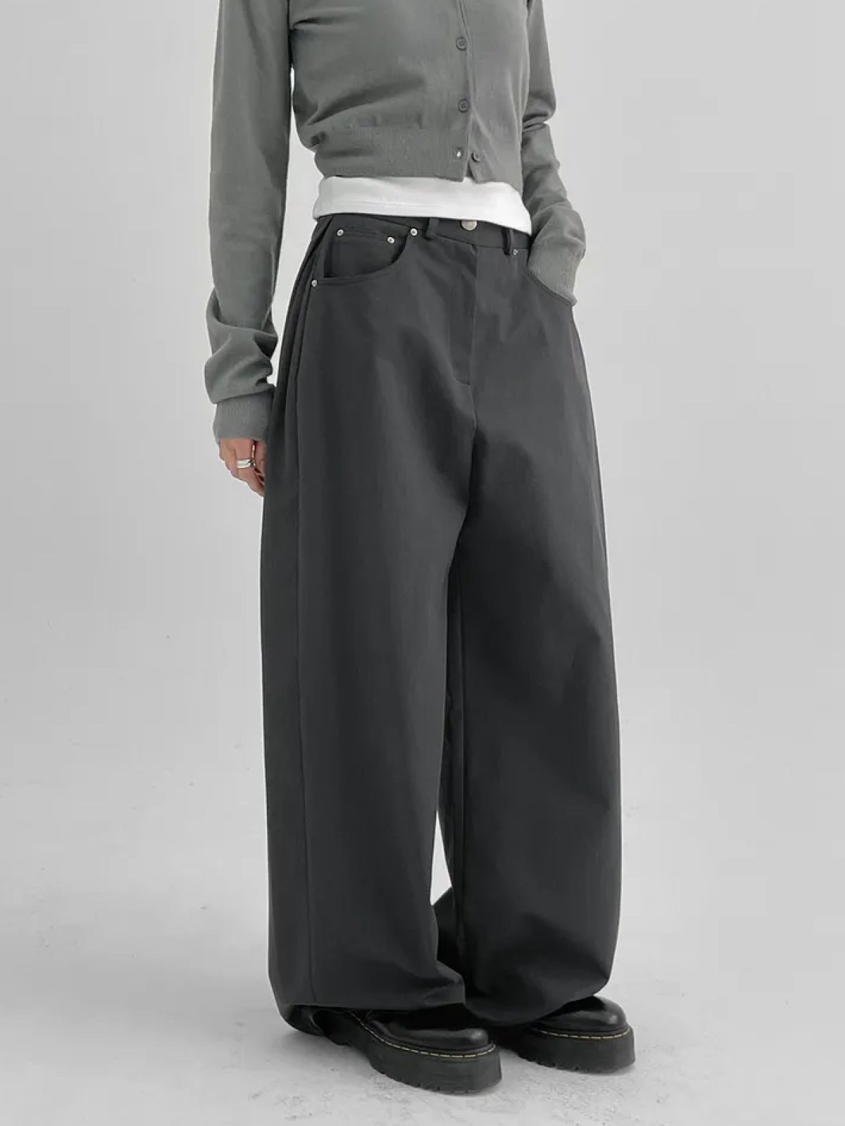 Devers Folding Wide-Leg Cotton Pants