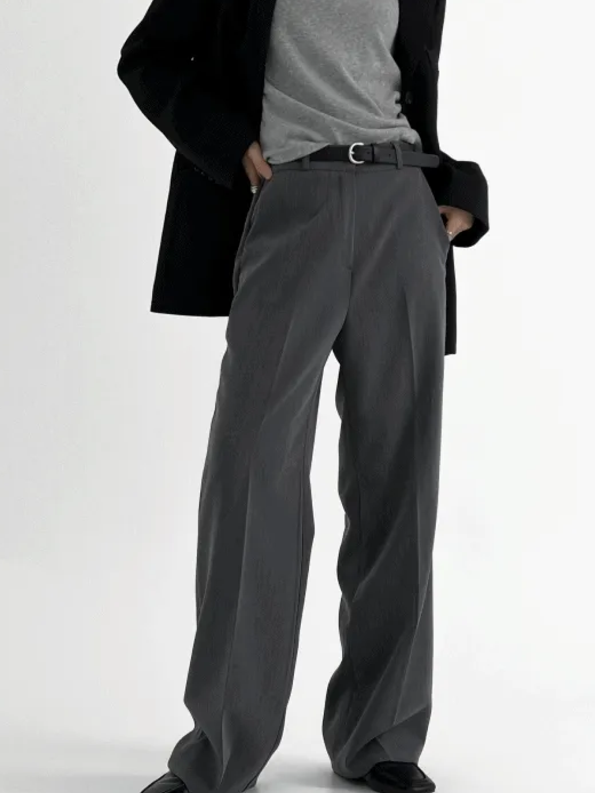 Ultra-Stretch Wide-Leg Slacks