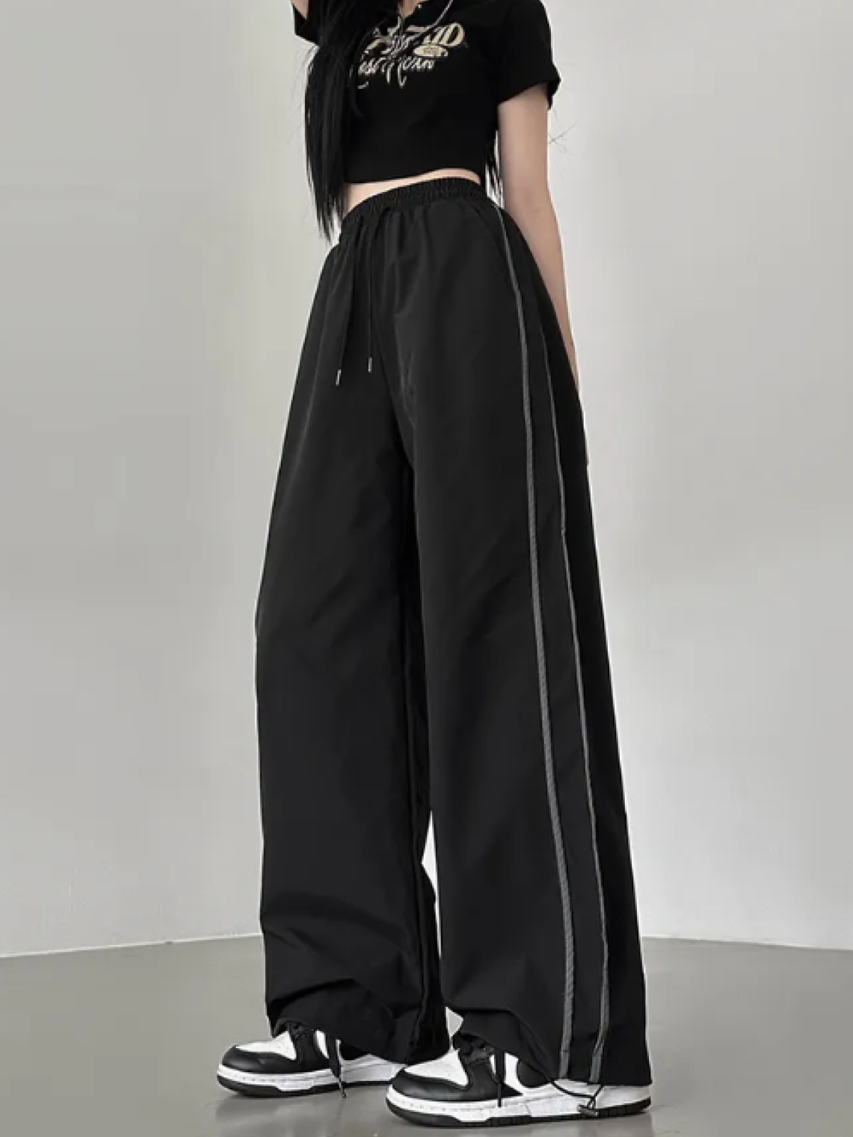 Wide-Banded Long Pants