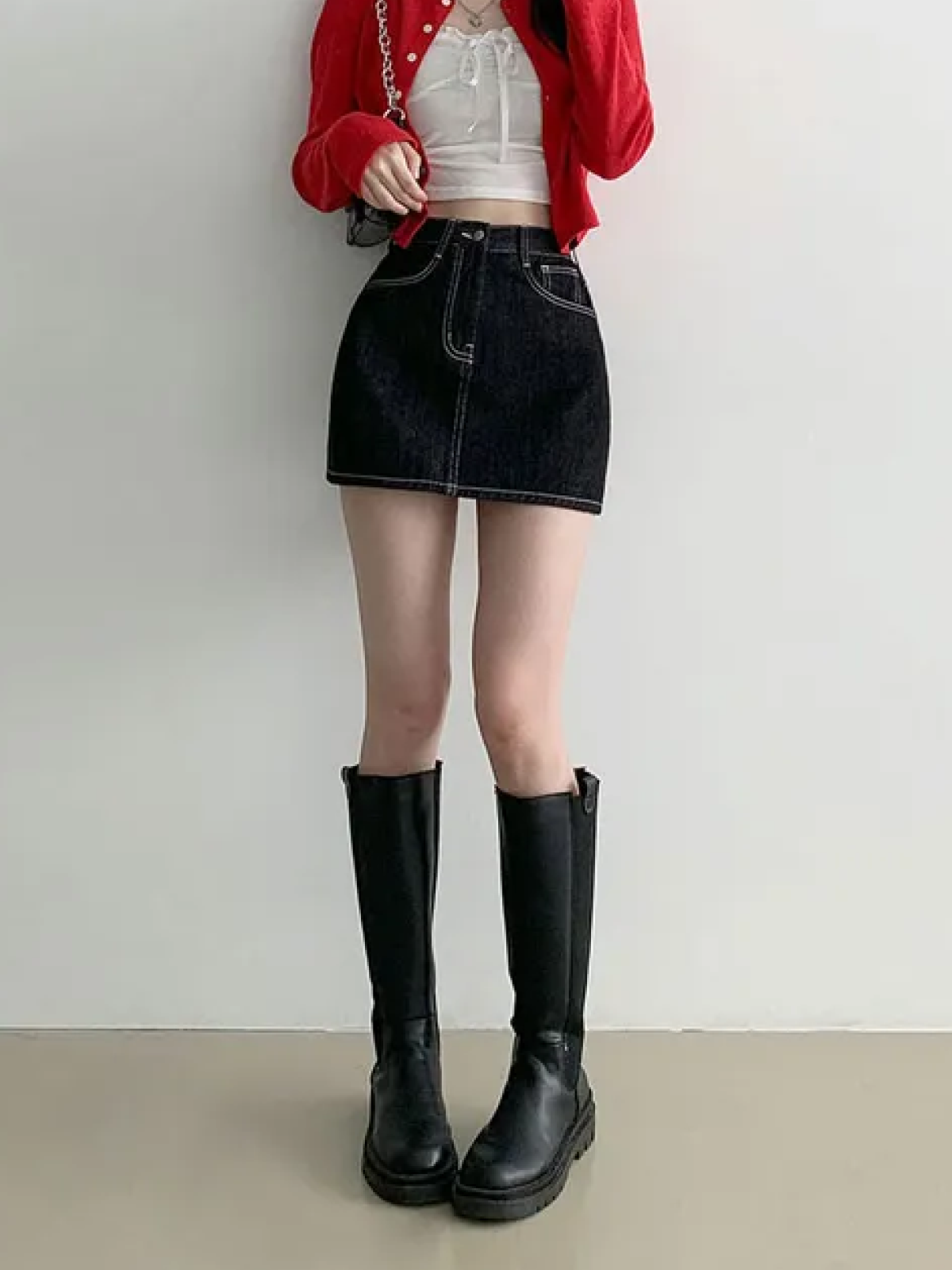 Y2K Vintage Washed Denim Mini Skirt