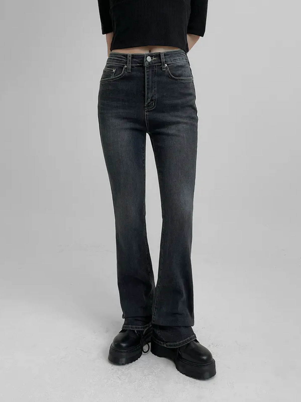 Denim Long Slim Bootcut Jeans – Daily Essential