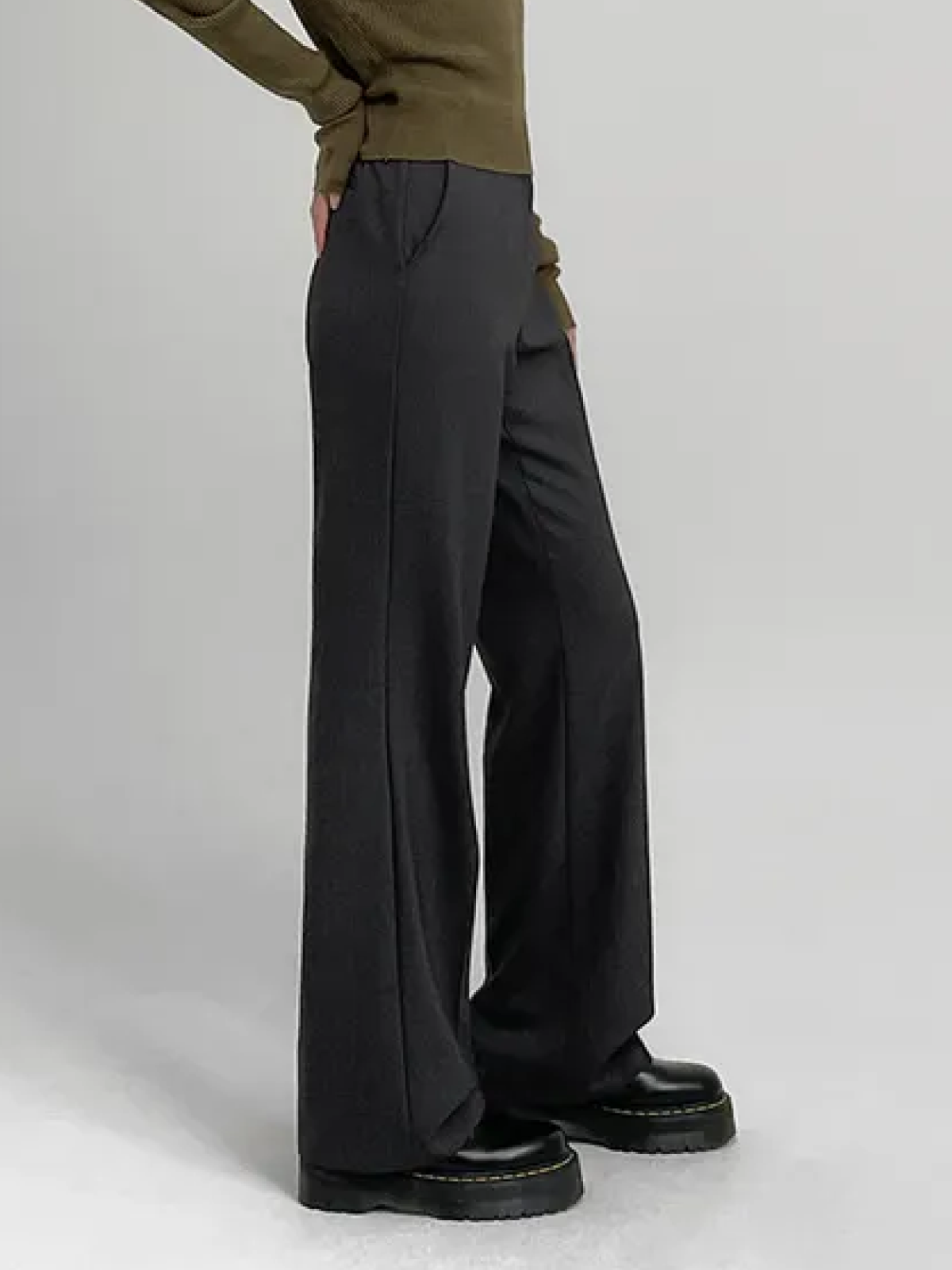 Everyday Daily Simple Wide-Leg Slacks – Extra Long & Flattering Fit