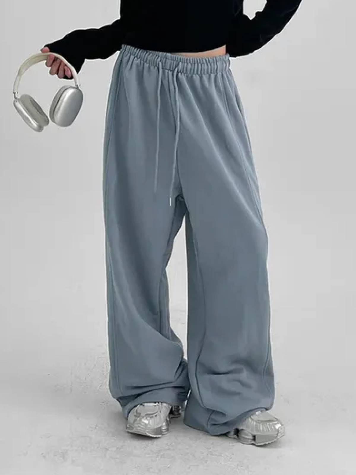 Baggy Wide-Leg Jogger Sweatpants