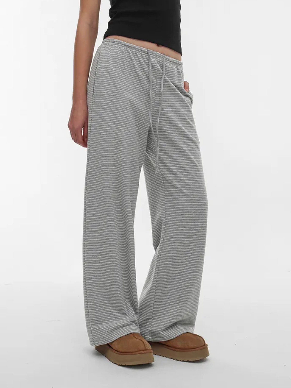 Striped Wide Banding Sweatpants