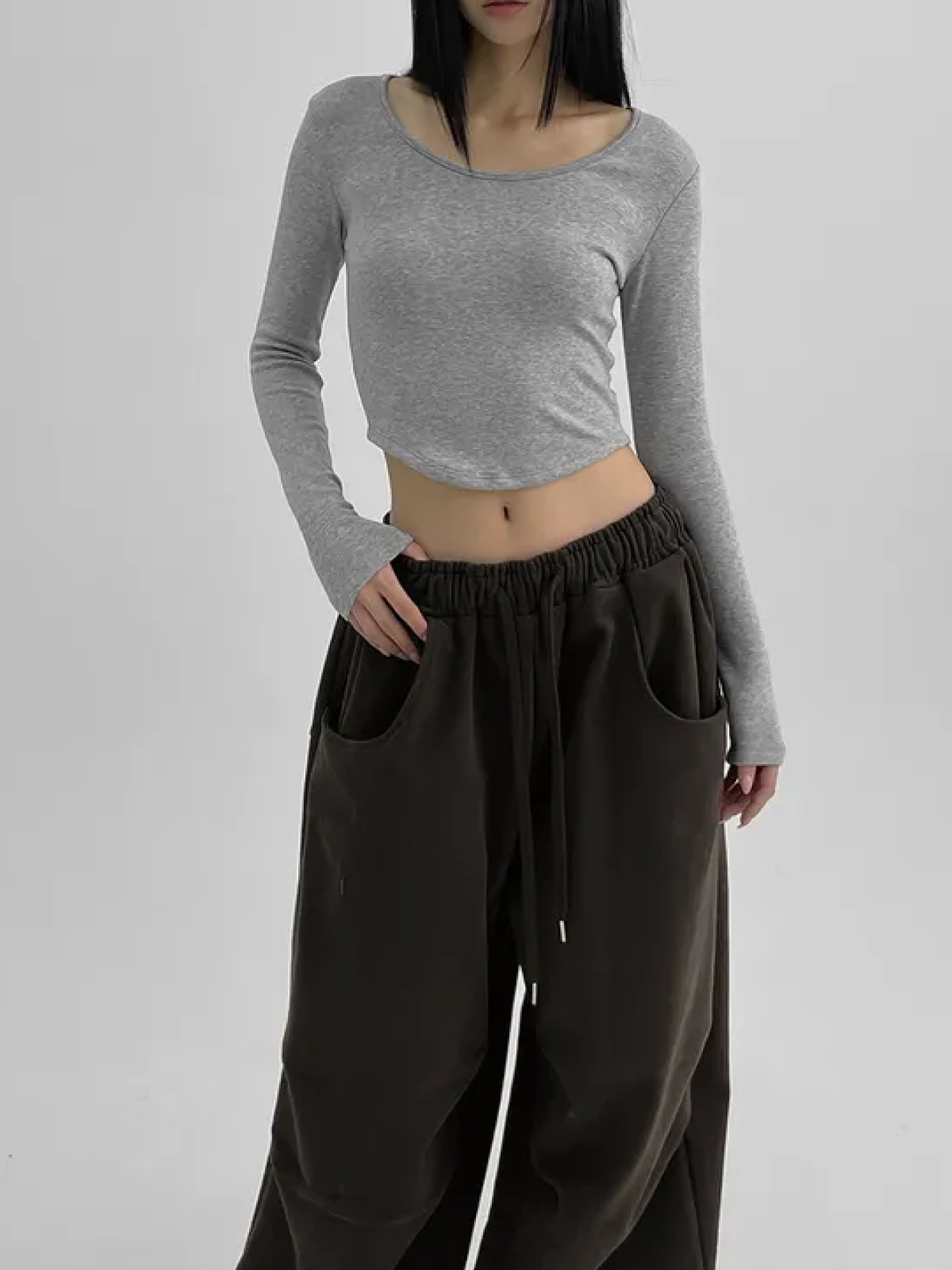 Gomei Rivet Wide-fit Banding Pants