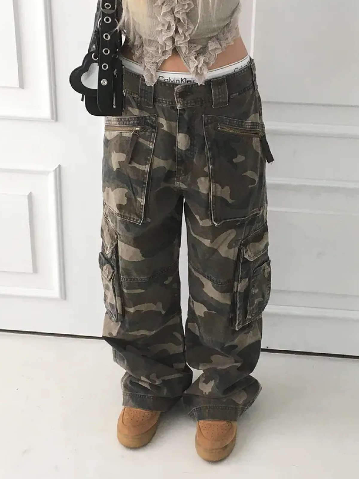 Military Camo Semi-Wide Cargo Pants – 3 Colors