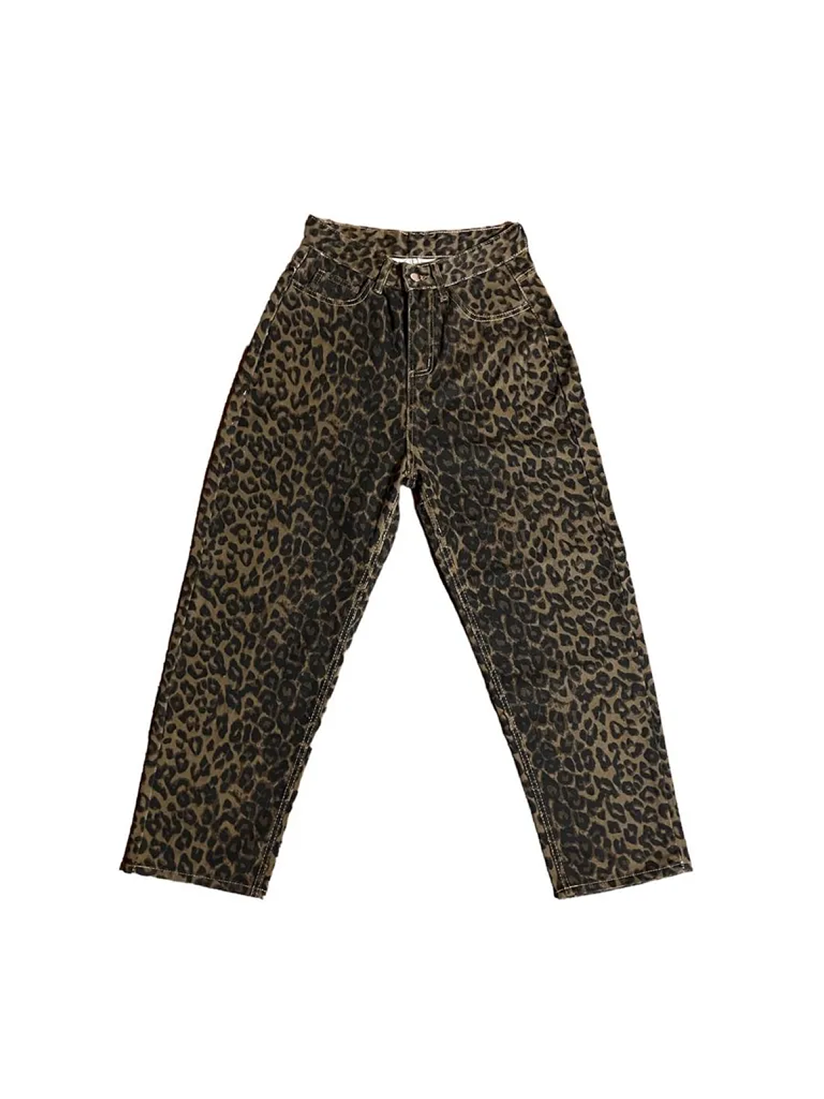 Vintage Y2K Wide Street Leopard Long Pants