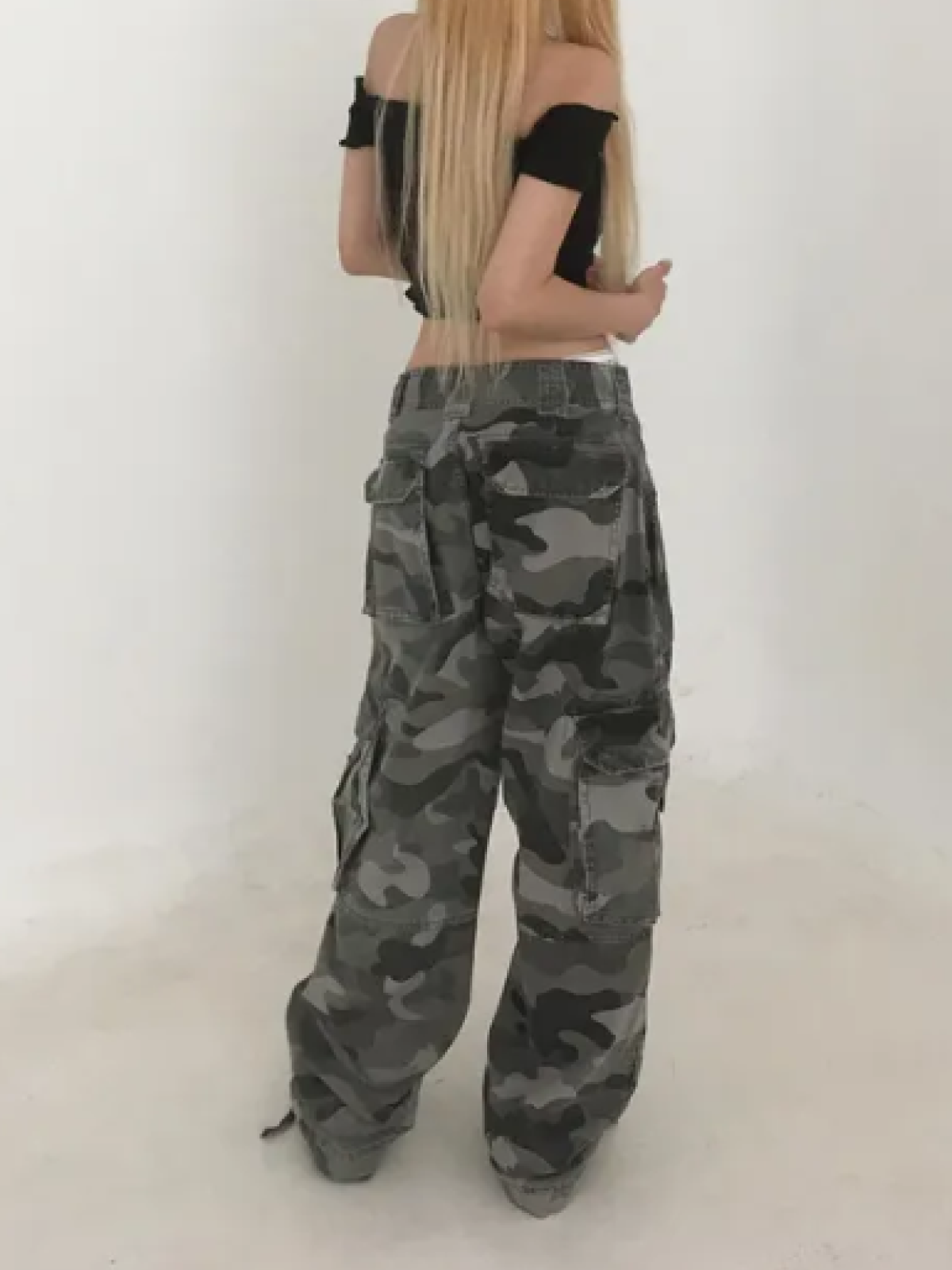 Military Camo Semi-Wide Cargo Pants – 3 Colors