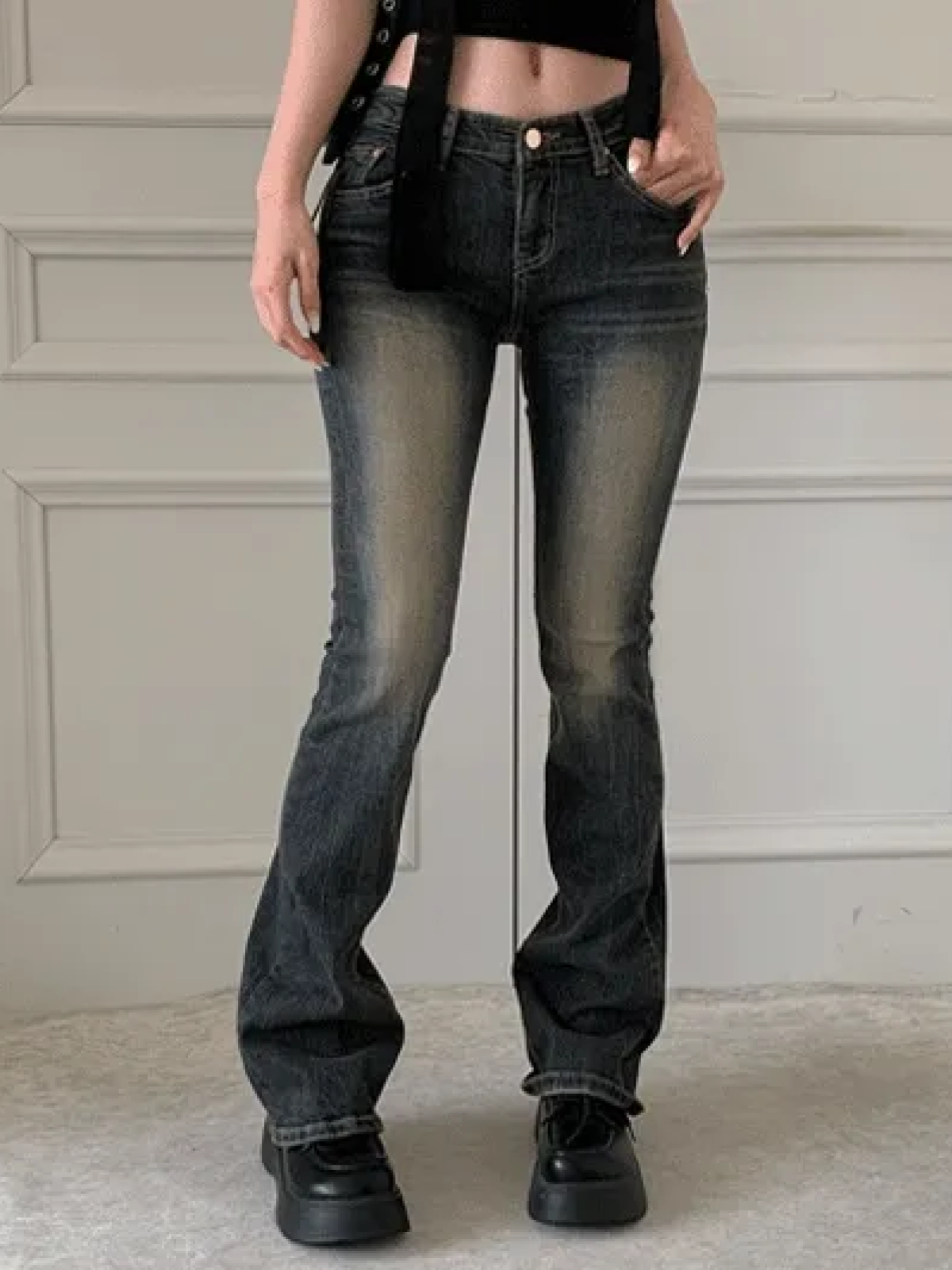 Custom High Waisted Semi-Bootcut Pants