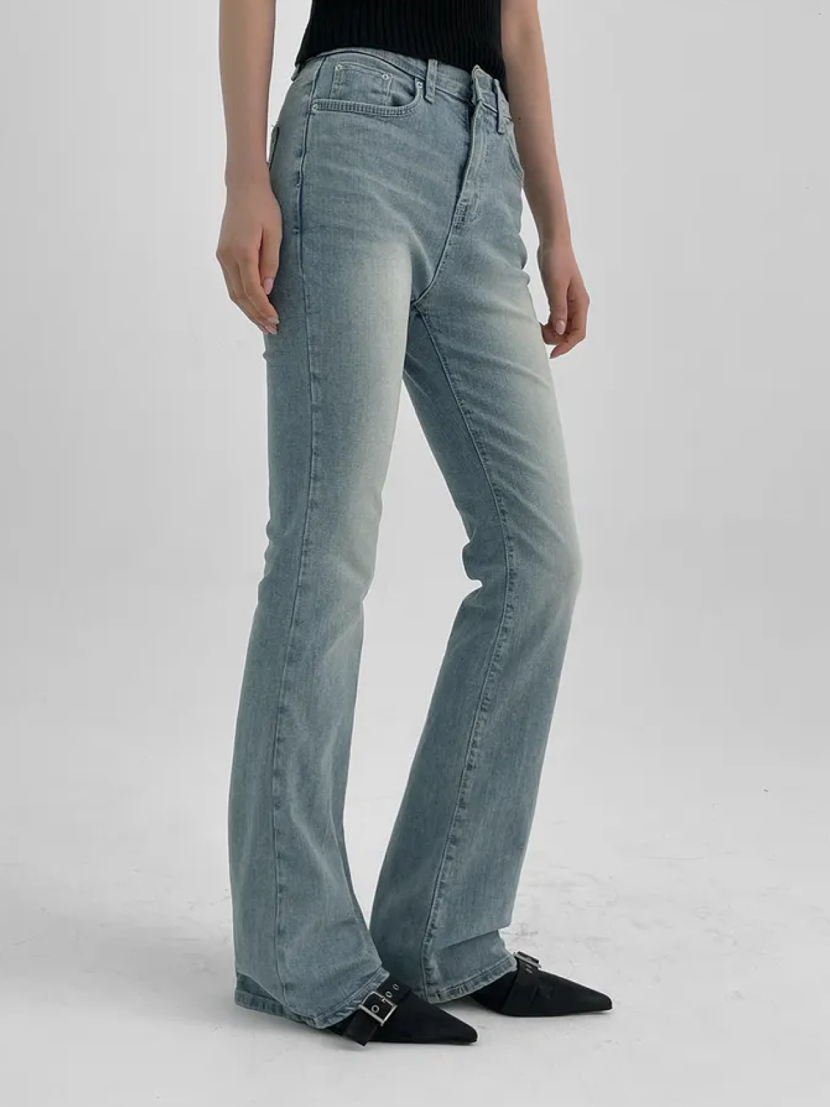 Denim Long Slim Bootcut Jeans – Daily Essential