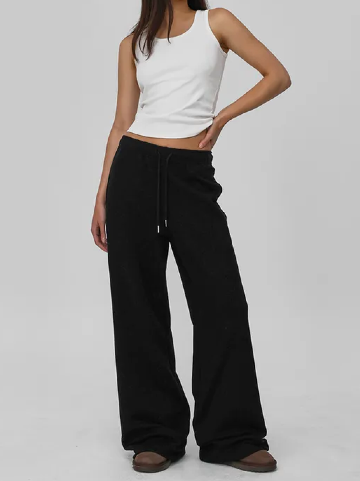 Heavy Cotton Wide-Leg Two-Way Pants