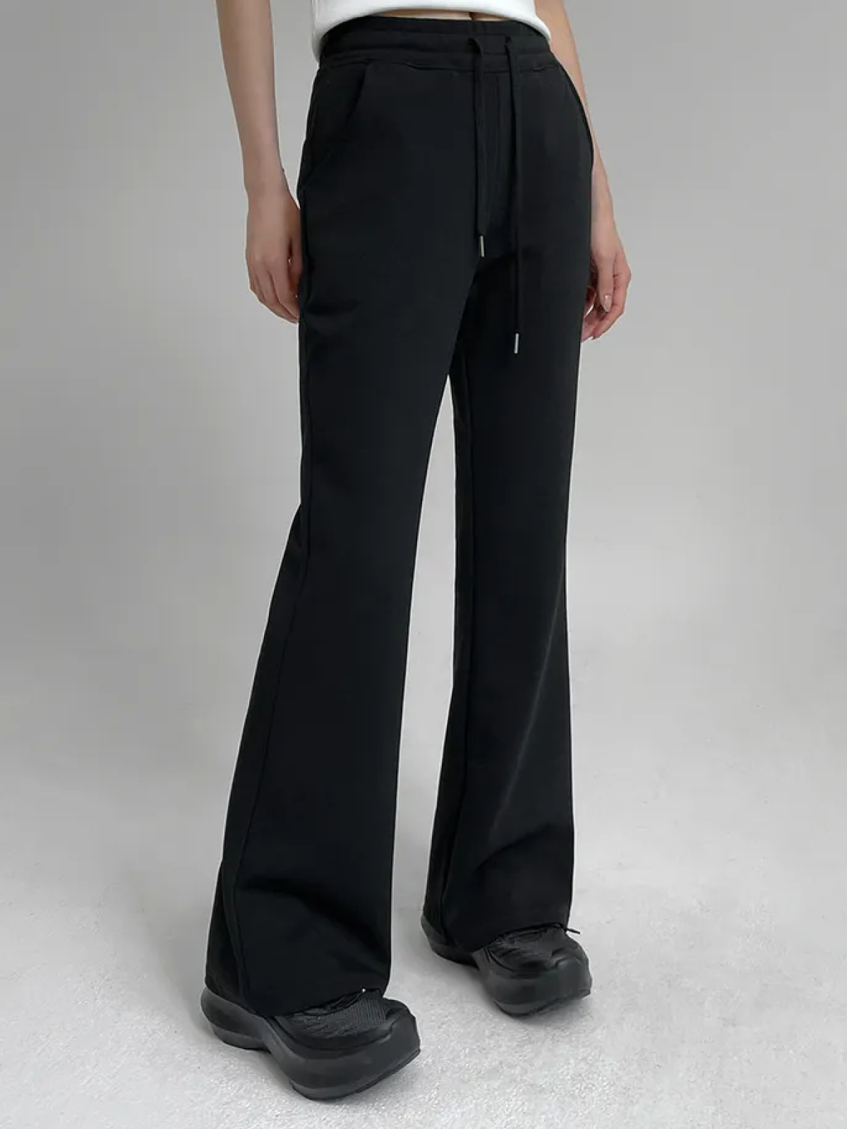 Vientiane High-Waisted Bootcut Banding Pants