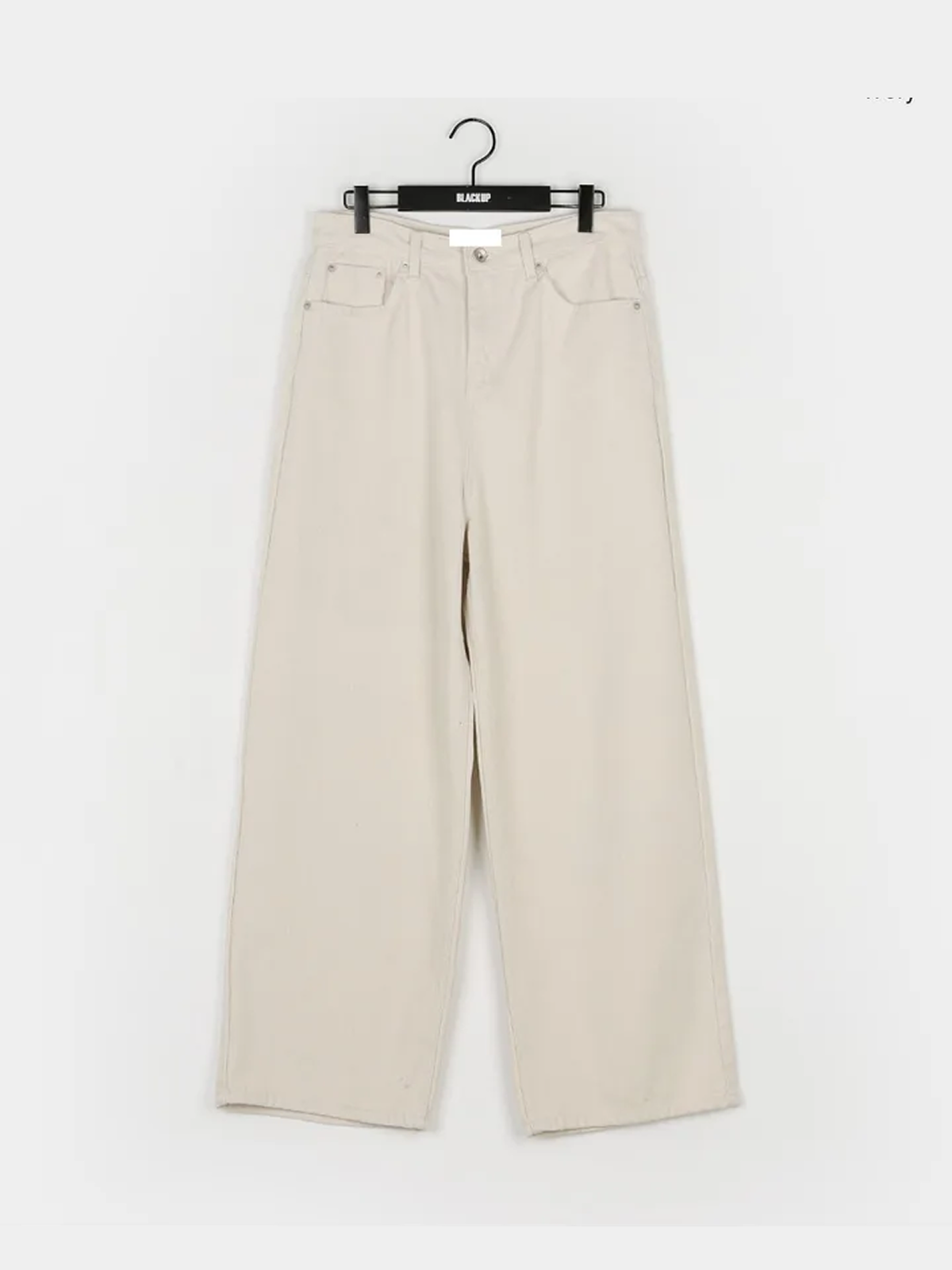 Wide Cotton Pants with Button Detail