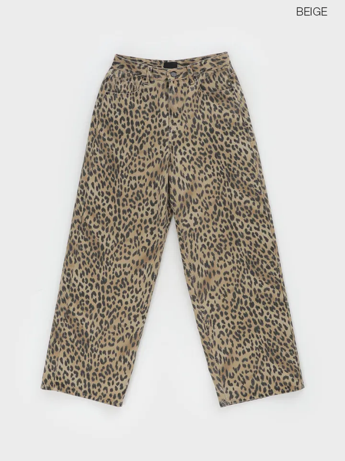 Oppaing Leopard Wide-fit Cotton Pants