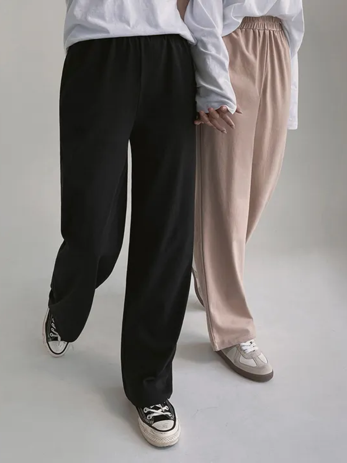 Plus-Size Urban Style Wide Banding Slacks