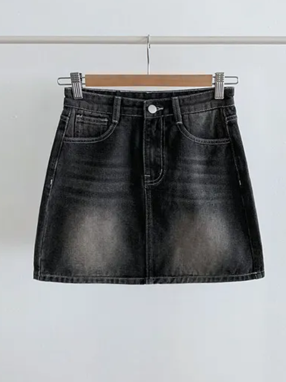 Y2K Vintage Washed Denim Mini Skirt