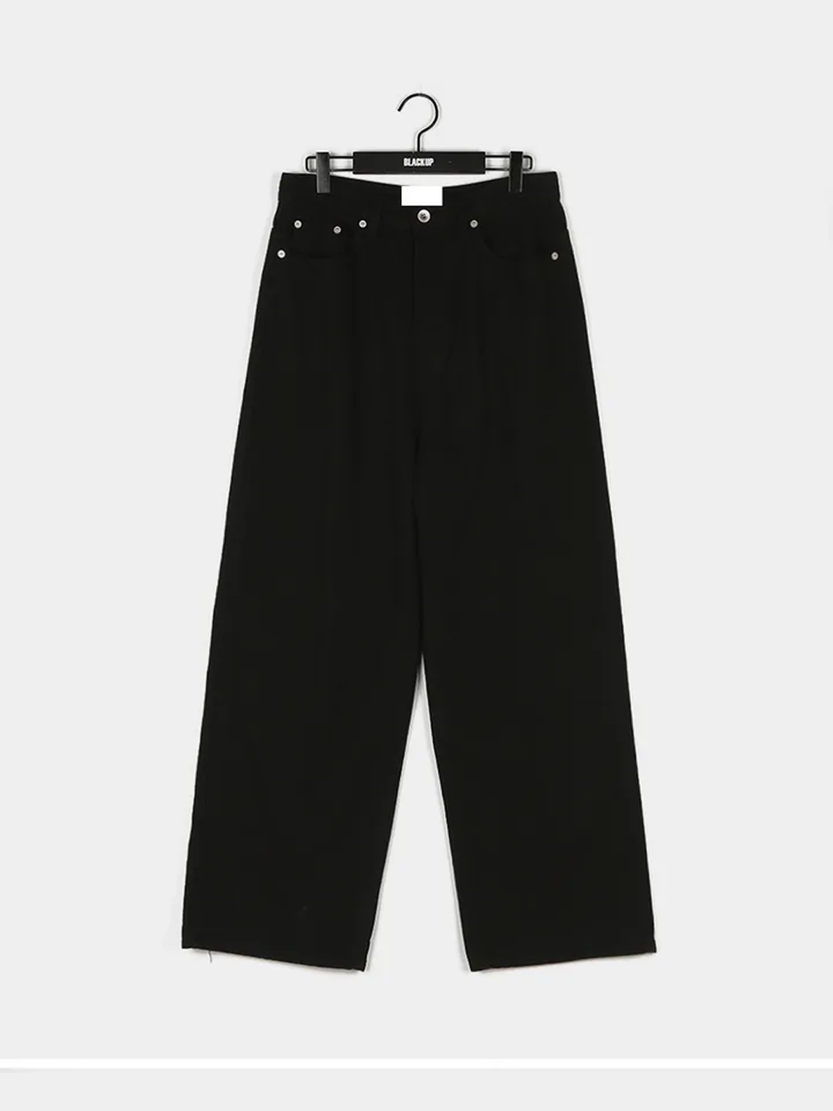 Wide Cotton Pants with Button Detail