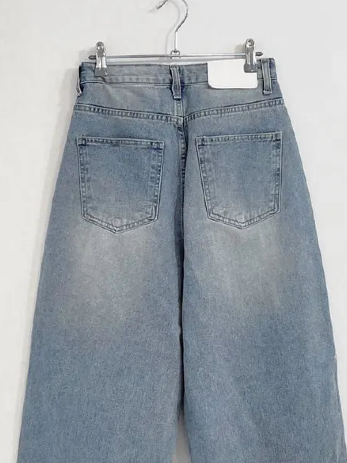 Pleated Vintage Semi-Wide Denim Pants – 2 Color